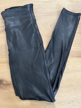 SPANX Black Faux Leather Leggings